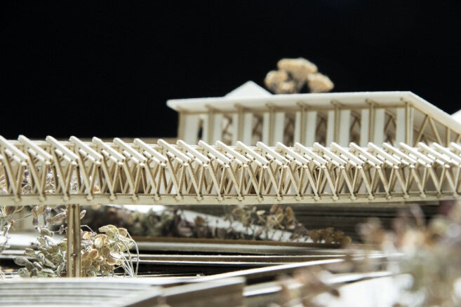 Maquette 200, footbridge detail